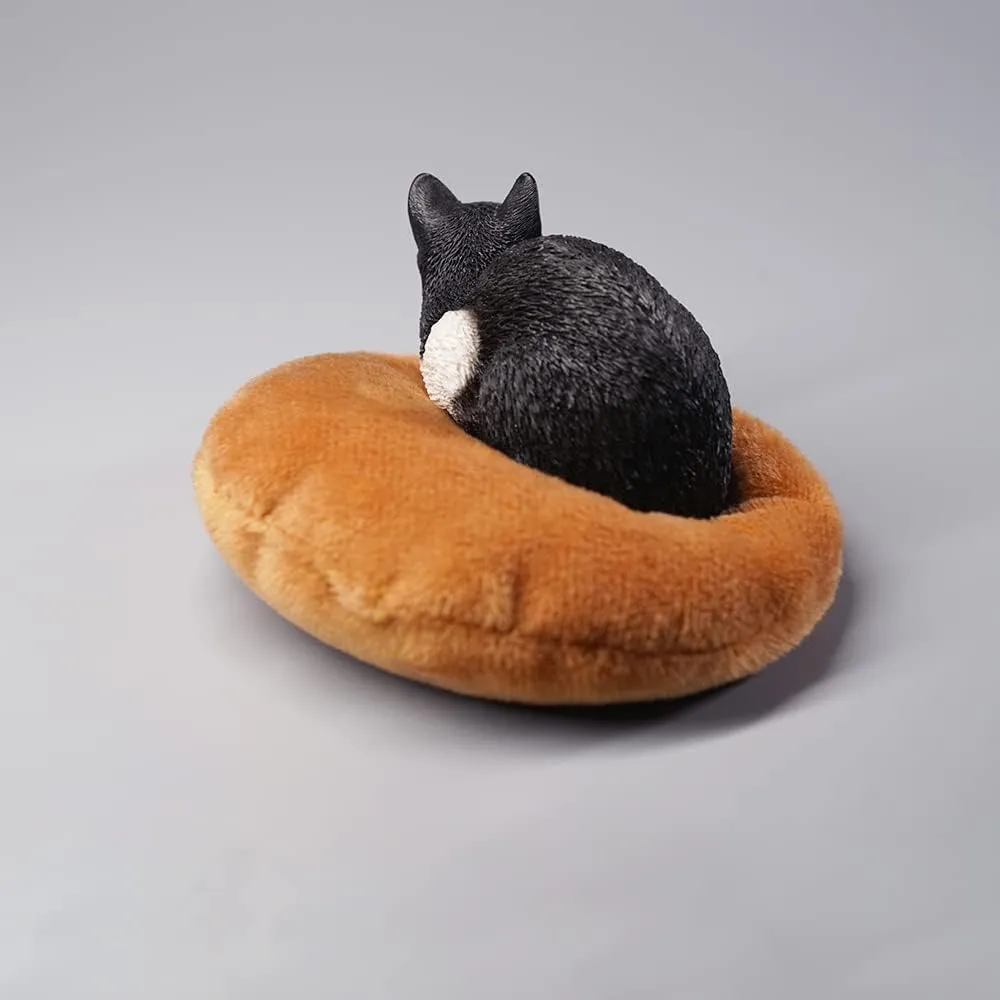 JXK Resin Sleeping Cat Statue, White Cat Figurine for Desktops, Durable Polyresin with Intricate Details, Cat Gifts for Cat Lovers, Home Decor for Cat Lovers