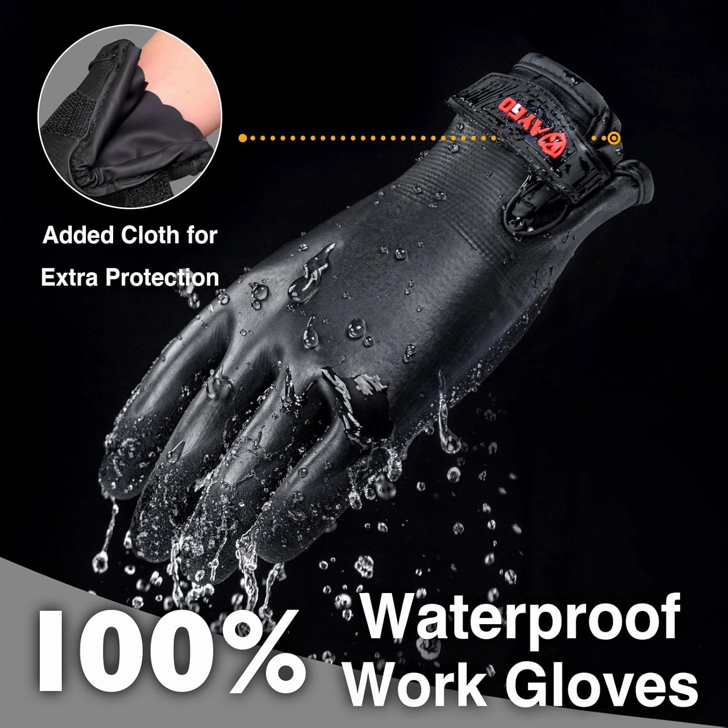 KAYGO Winter Waterproof Thermal Work Gloves, Double Latex Coated, Insulated Warm Liner For Cold Weather, KG145