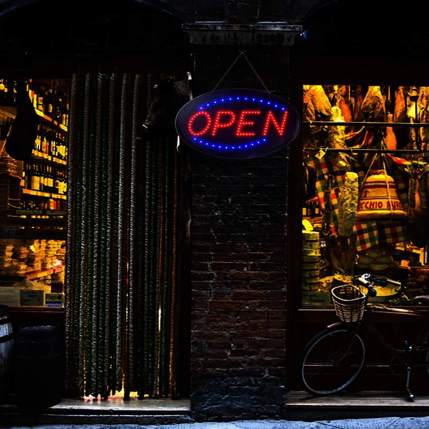 KEBE LED Open Signs for Business, Ultra Bright High Visibility Advertisement Board Electric Display Sign for Bar Hotel Shop Window Glass Door, 19"x10"