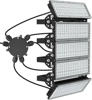 Kekeou 500W Stadium Lights Outdoor LED Flood Light 6500K 70000LM Super Bright 3500 Watt Equivalent Soccer Field Lighting IP67 Waterproof Adjustable Lighting Angle Arena Light for Court