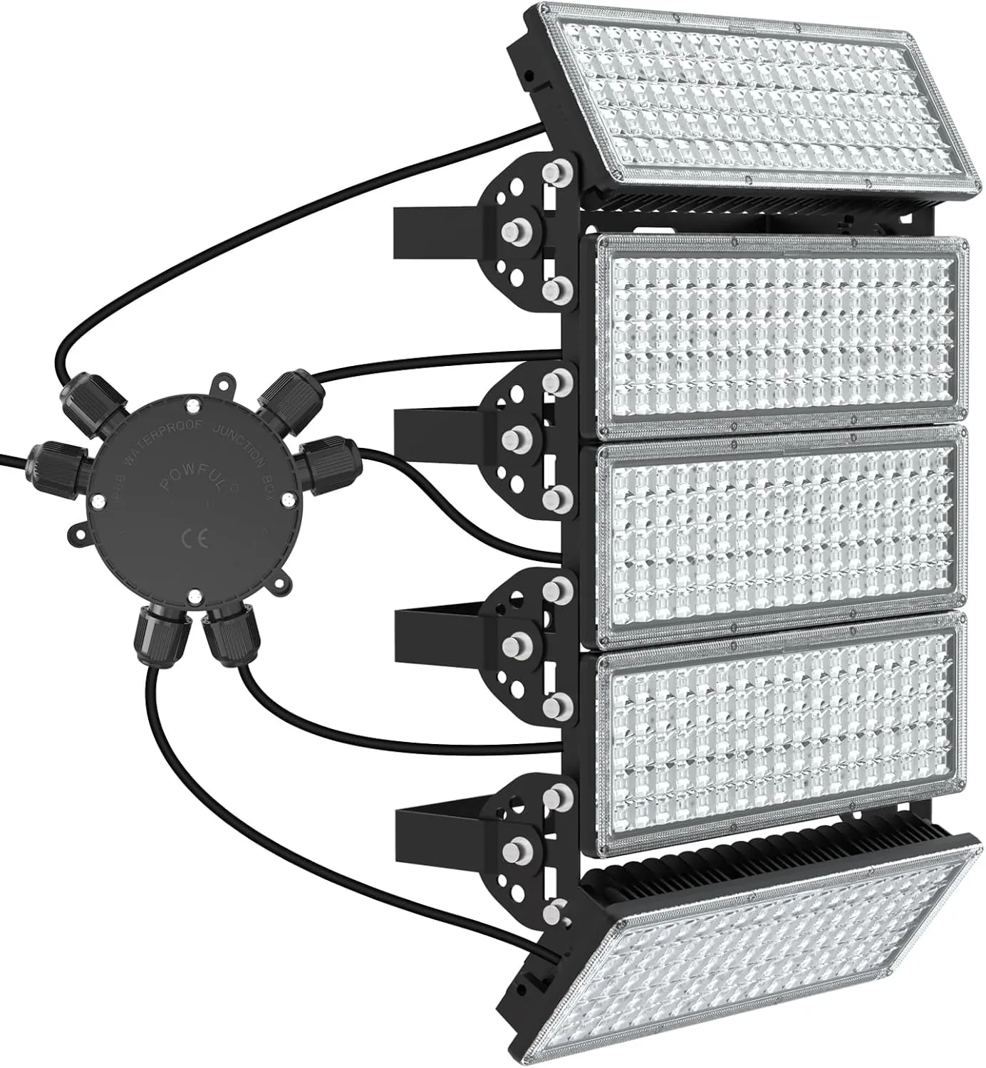 Kekeou 500W Stadium Lights Outdoor LED Flood Light 6500K 70000LM Super Bright 3500 Watt Equivalent Soccer Field Lighting IP67 Waterproof Adjustable Lighting Angle Arena Light for Court