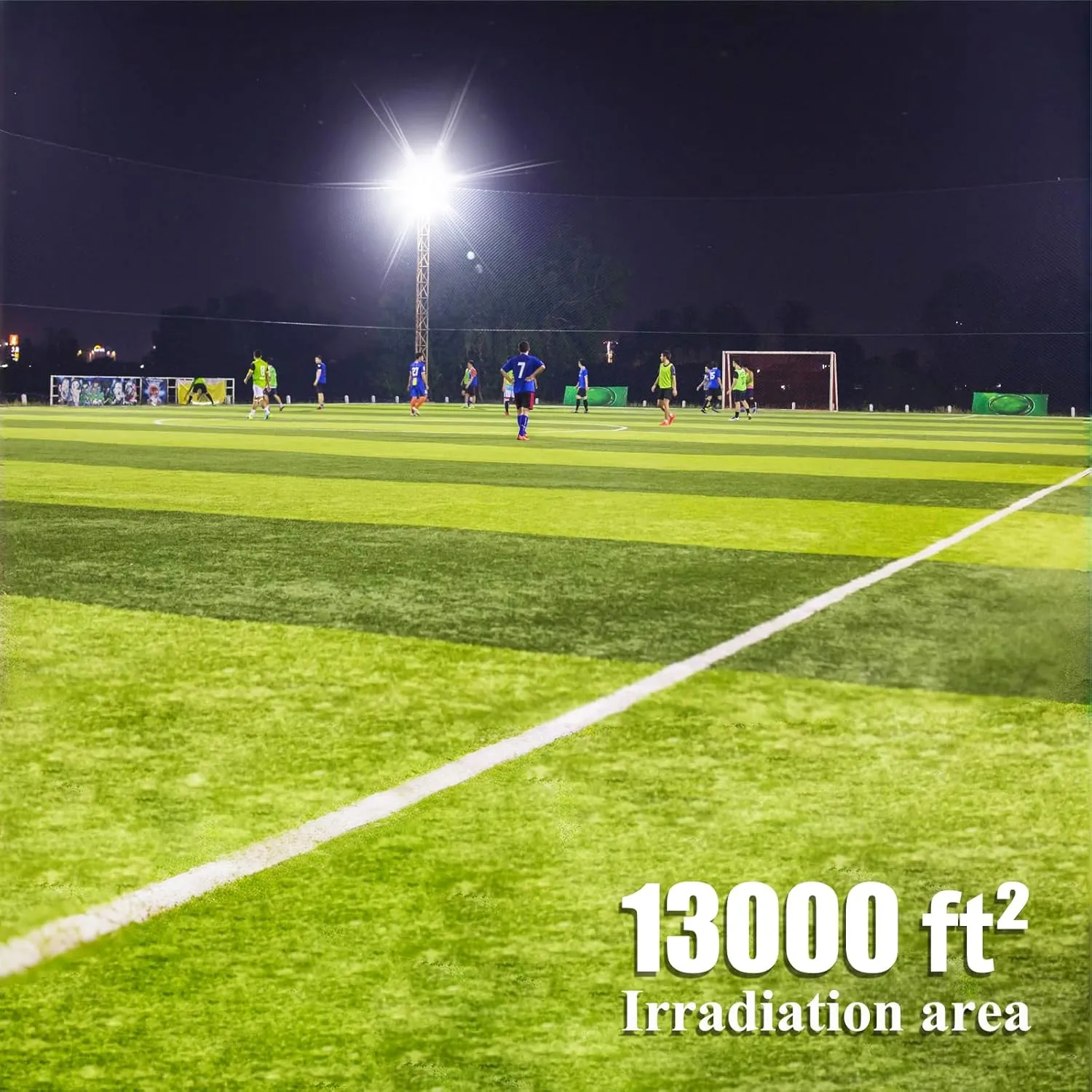 Kekeou 500W Stadium Lights Outdoor LED Flood Light 6500K 70000LM Super Bright 3500 Watt Equivalent Soccer Field Lighting IP67 Waterproof Adjustable Lighting Angle Arena Light for Court
