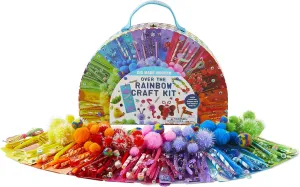 Kid Made Modern Rainbow Craft Kit - Bulk Arts & Crafts Supplies and Materials for Kids - 300  Pieces DIY Art Box Case for Creative Projects (Ages 6 )