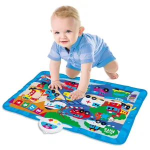 Kids Hits Light & Sound Mat – Big City Rush Musical Playmat with Flashing Lights, City Sounds & Songs – Sensory Learning Toy for Babies 8  Months