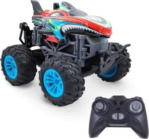Kids Remote Control Toy Blue Shark Monster Truck RC Vehicle Gift Toys Boys Age 8-12