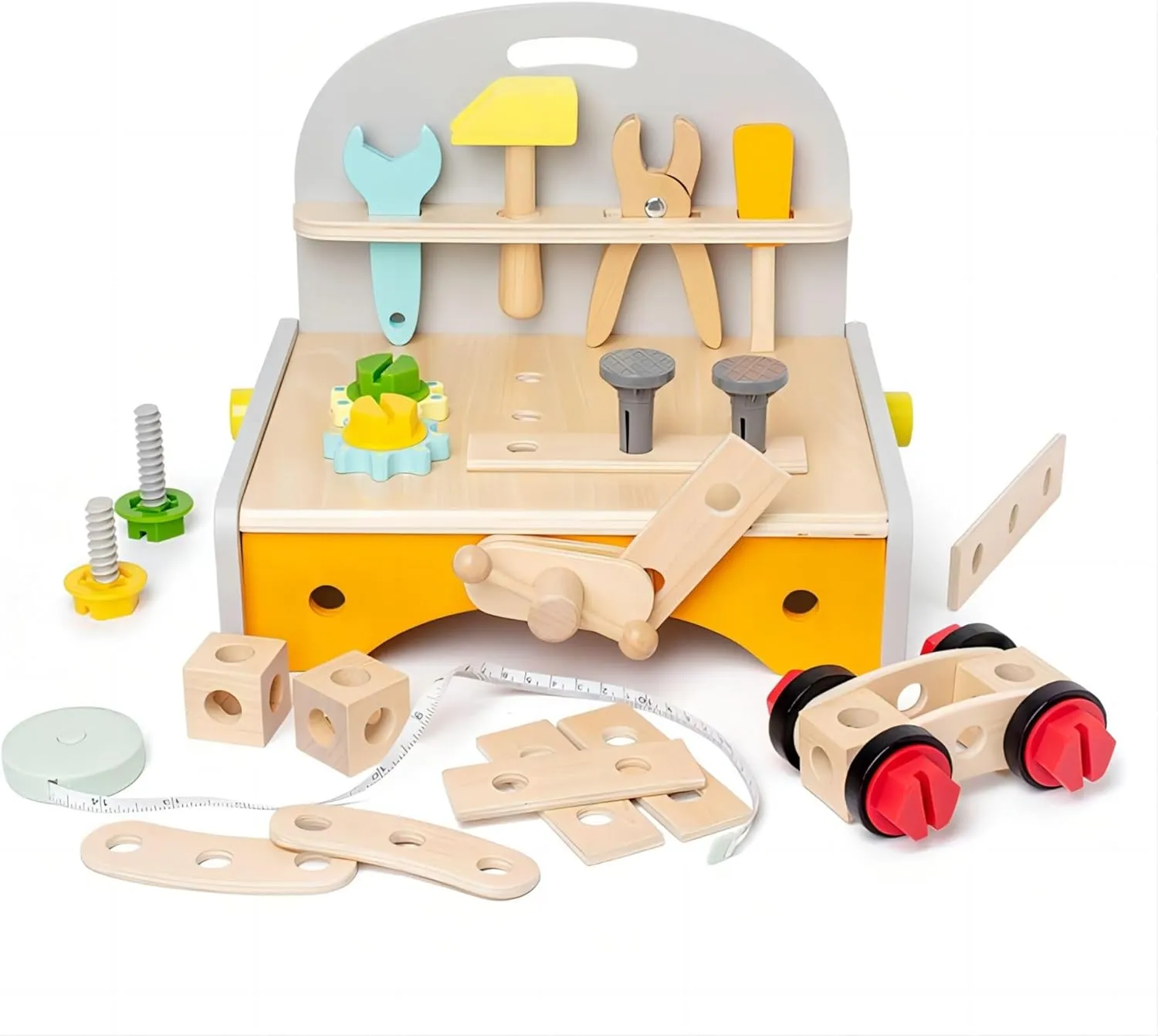 Kids Tool Bench,Wooden Tool Set for Toddles,Montessori Educational Preschool Toys ,Gifts for Boys Girls Age 3  Years Old