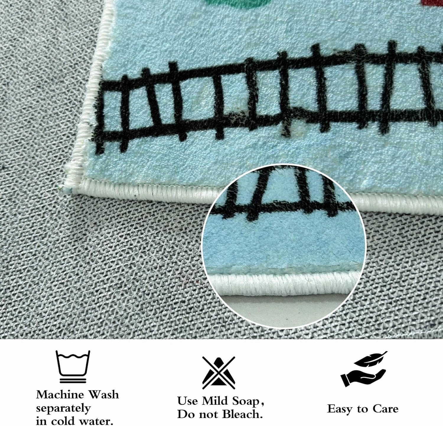 Kids Play Mat 6Ft Large Car Rug Blue Road Map Playroom Carpet Road Traffic Adventure Area Rug for Toddlers Boys Girls Children Educational Mat for Bedroom Nursery Decor, 4x6Ft, Blue
