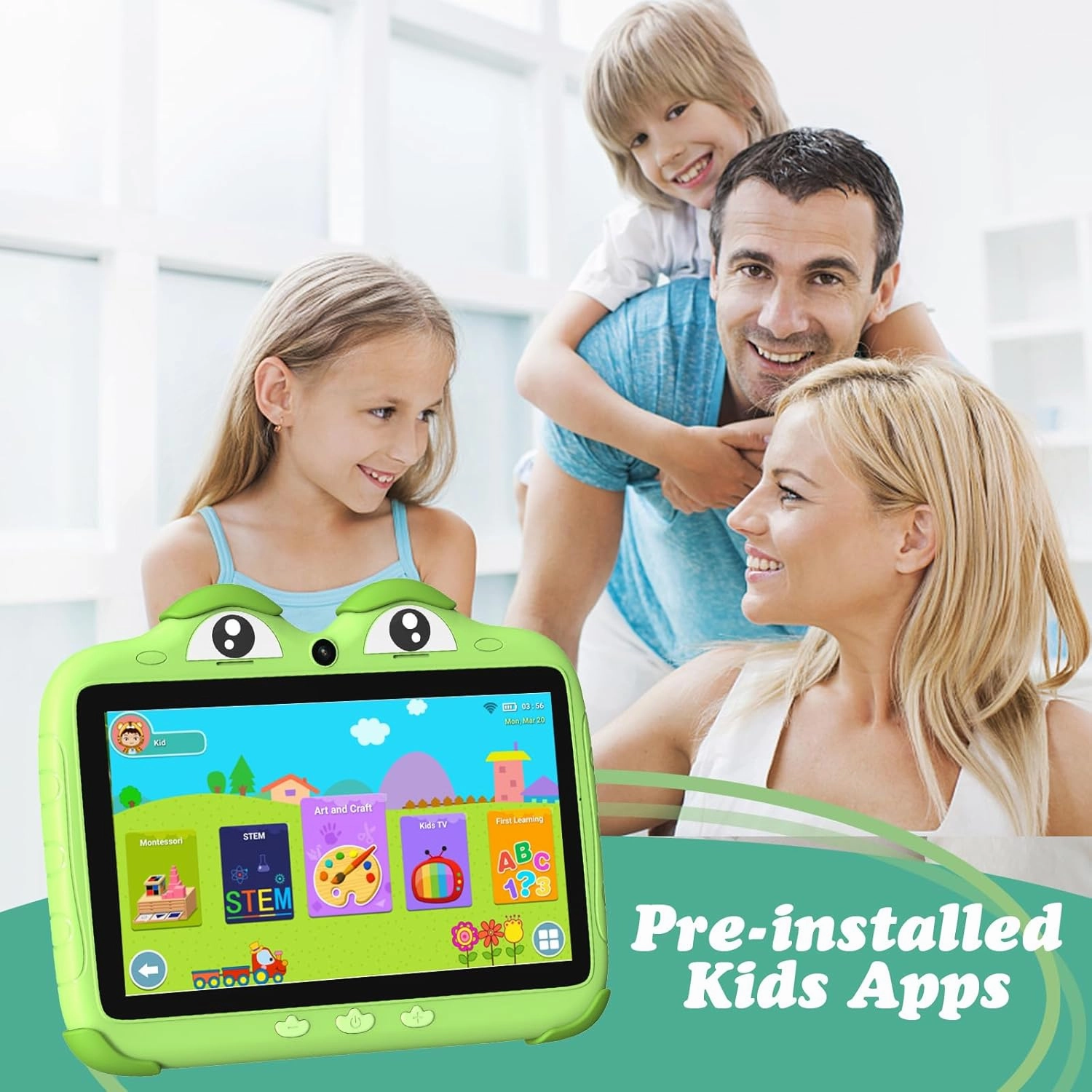 Kids Tablet 7 Inch Tablet for Kids 32GB Toddler Tablet Kids Software Installed, Kids Learning Android Tablet with WiFi YouTube Parental Control for Toddlers Boys Girls Childrens Tablet