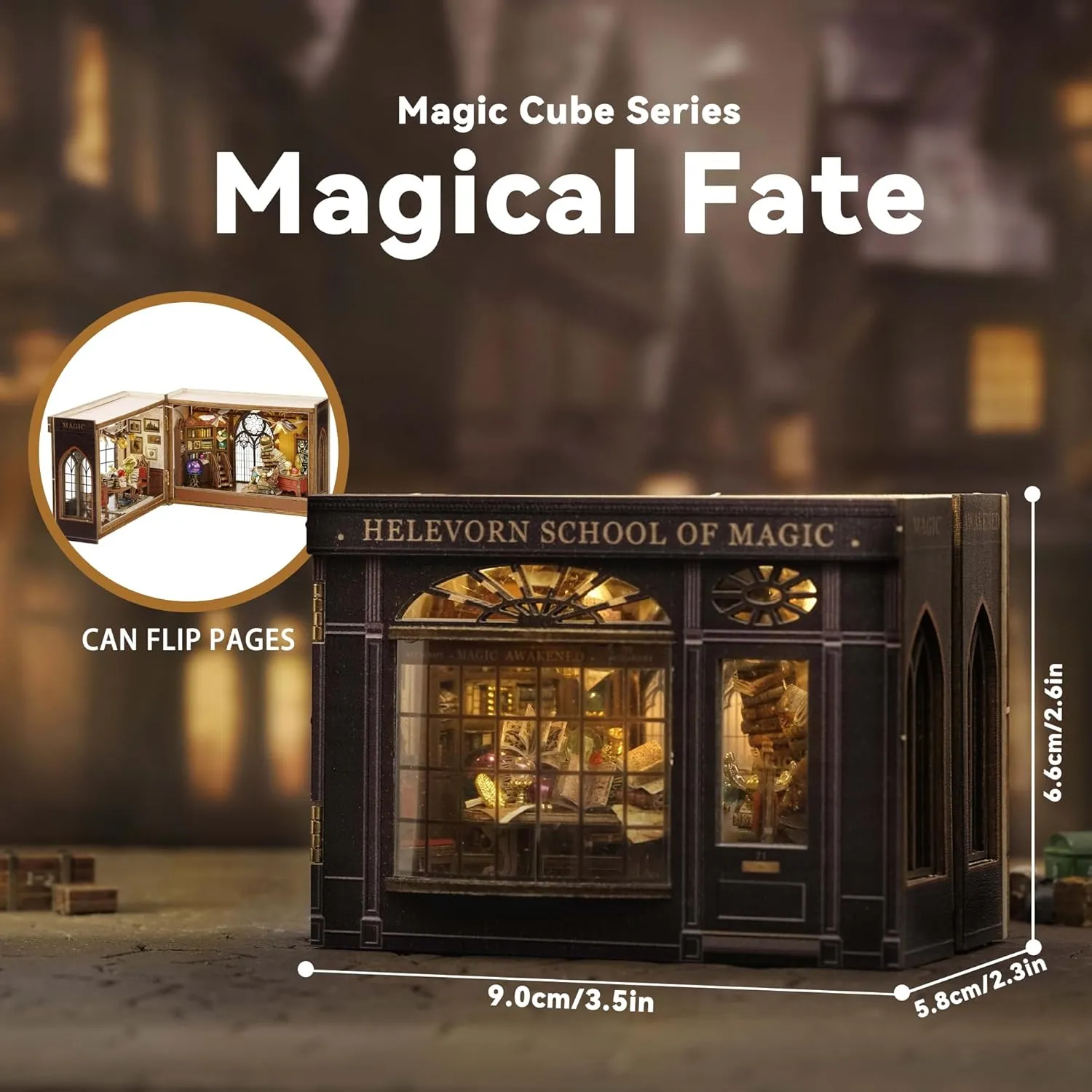Kisoy Romantic and Cute Dolls' Rooms Miniature DIY House Kit Creative Room Perfect DIY Gift for Friends,Lovers and Families (Magical Fate)