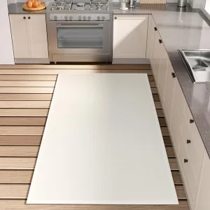 Kitchen Mat, Rubber Backing Cushioned Non Slip Kitchen Rugs for Floor, Absorbent Runner Comfort Standing Mat Rug Washable for Kitchen, Office, Home, 35.4"x71" (Cream)