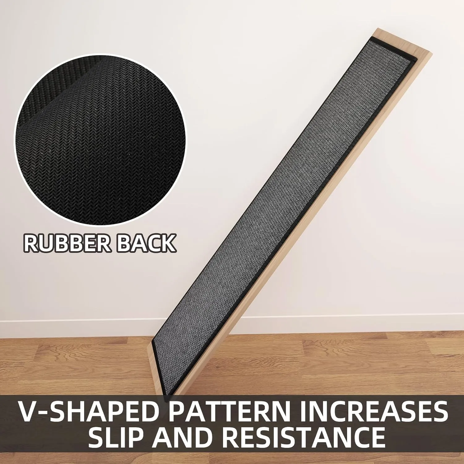 Kitchen Mat Set of 2 PCS, Cushioned Non Slip Rugs for Kitchen Floor, Absorbent Runner Comfort Standing Mats Washable for Kitchen, Office, Home, 17.3"x47" 17.3"x30" (Black)