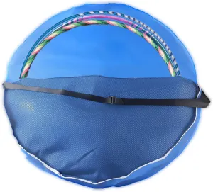 Klmnop Hoop Storage Bag, 34 Inch Exercise Hoop Bag Blue Obstacle Course Ring Bag with Adjustable Shoulder Strap for Gymnastics Practice Party Games