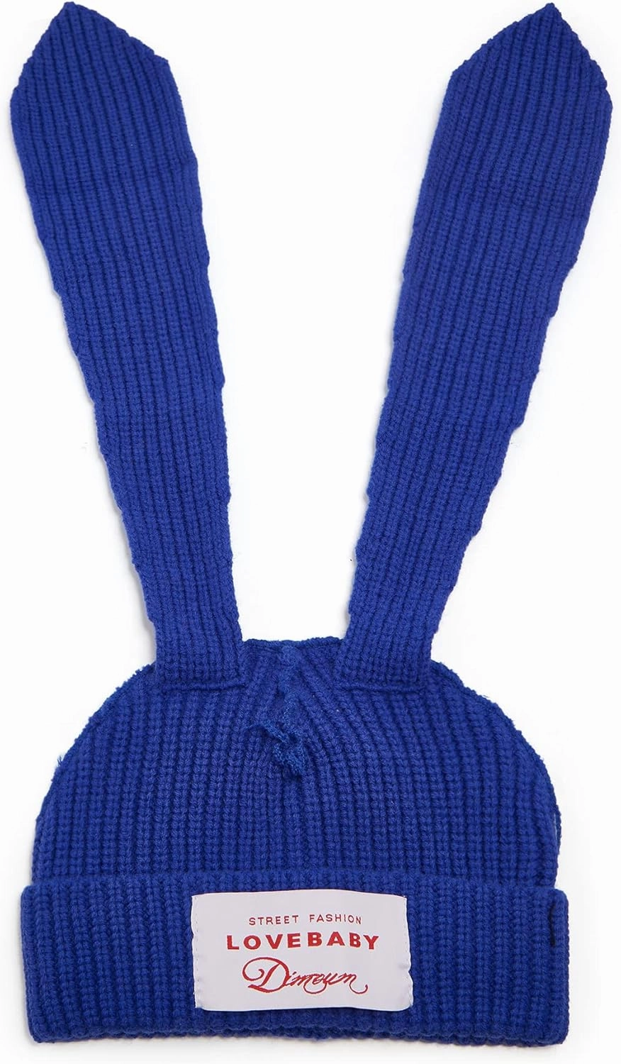 Knit Beanie Hats Cute Bunny Long Ears Funny Hat Fluffy Winter Cap Warm Knit Rabbit Crochet Skull Cap Outdoor Slouchy Hat