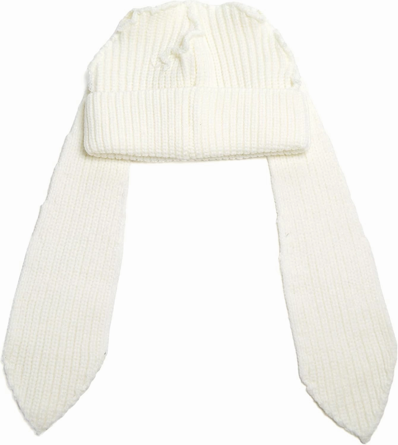Knit Beanie Hats Cute Bunny Long Ears Funny Hat Fluffy Winter Cap Warm Knit Rabbit Crochet Skull Cap Outdoor Slouchy Hat