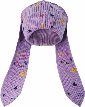 Knit Beanie Hats Cute Bunny Long Ears Funny Hat Fluffy Winter Cap Warm Knit Rabbit Crochet Skull Cap Outdoor Slouchy Hat