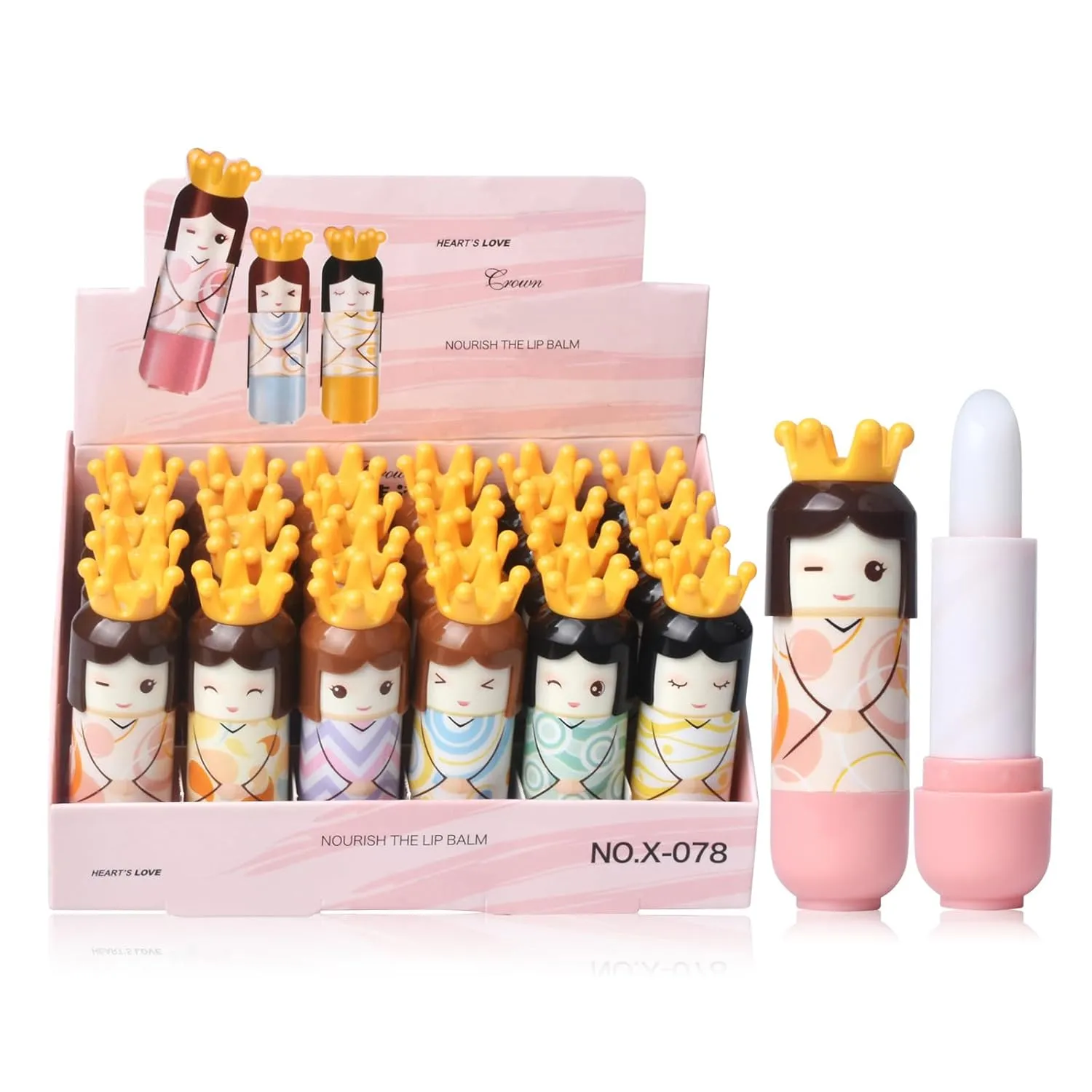 LAMUSELAND 24 Pack Lip Balm Bulk, Moisturizing Long-lasting Natural Lip Balm Lipstick Pack Lip Makeup Set Kit for Women Girls (Multi 05)