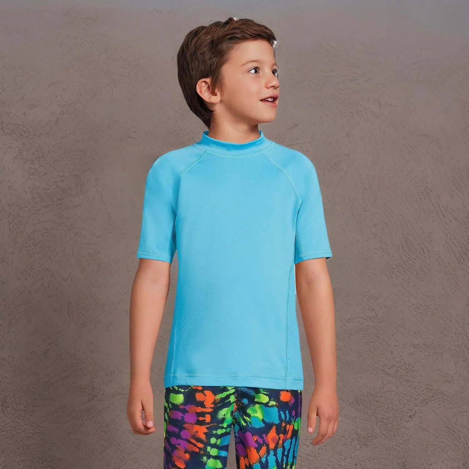 Lands' End Boys Short Sleeve UPF 50 Sun Protection Rash Guard