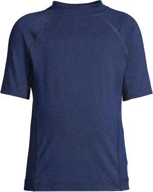 Lands' End Boys Short Sleeve UPF 50 Sun Protection Rash Guard