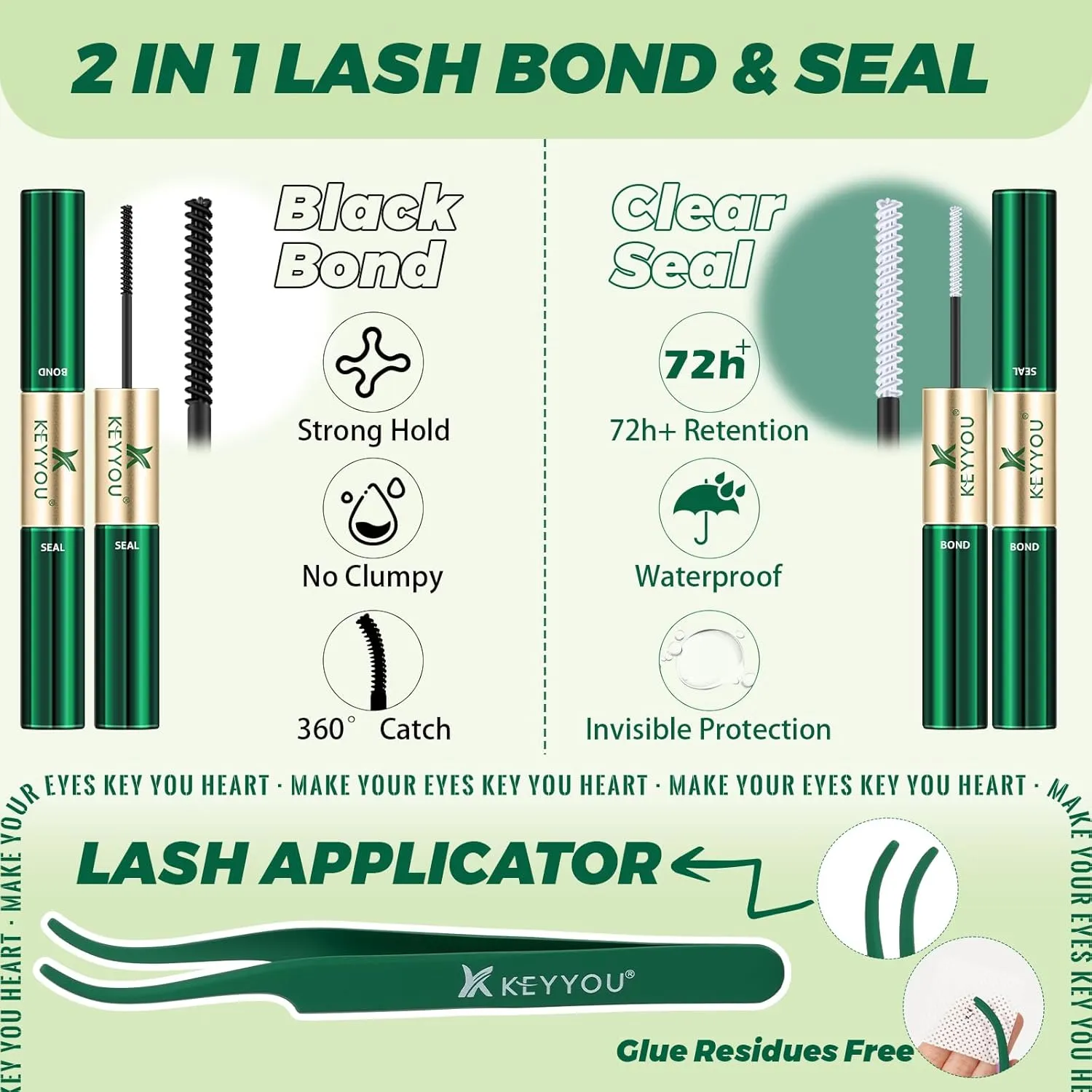 Lash Extension Kit 3D Effect Lash Clusters Kit 280pcs D Curl 9-18MIX Eyelash Extension Kit with Lash Bond and Seal,Tweezers,Remover and Brush for Volume(3D-50D-D-9-18MIX)