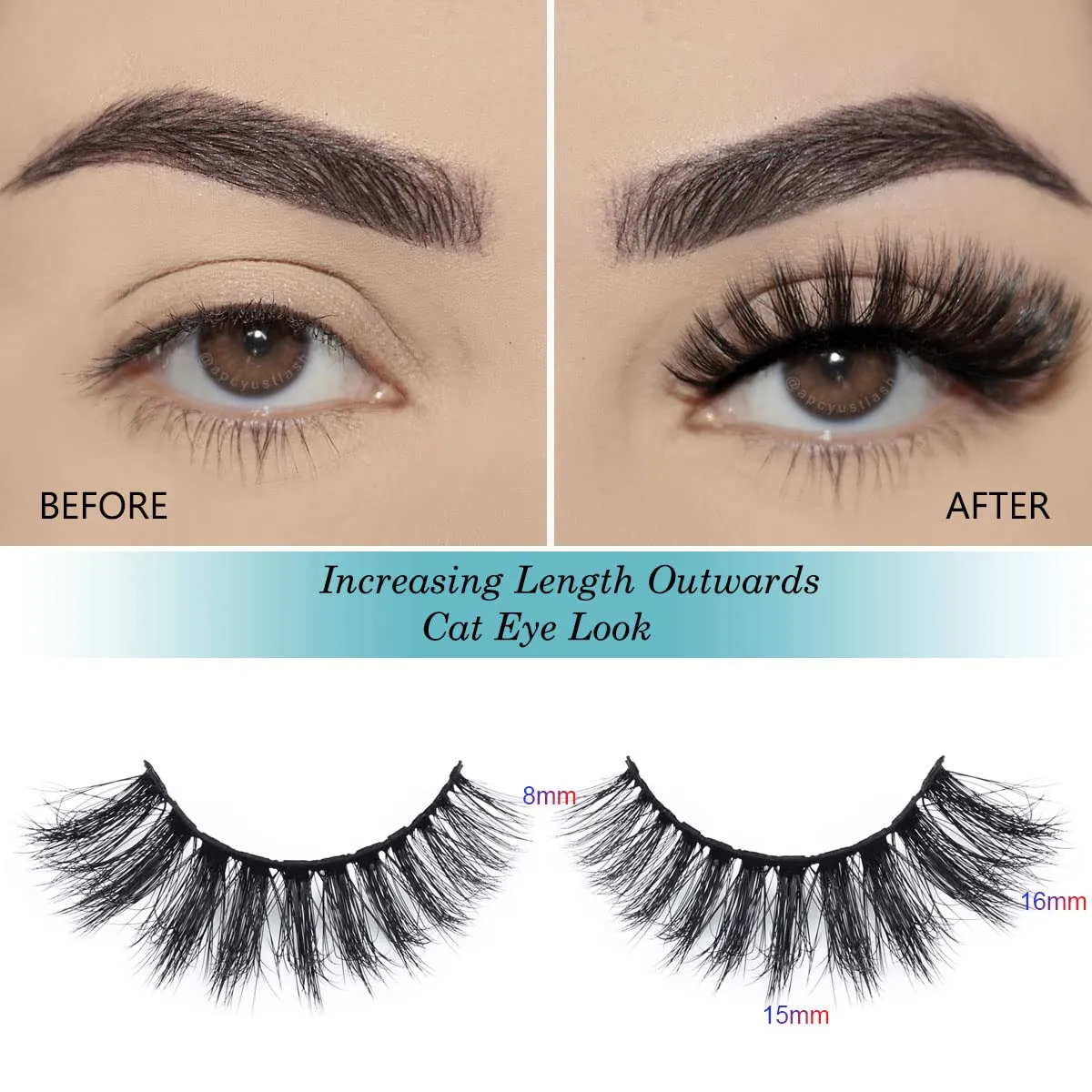 Lashes Bulk 50 Pairs Wholesale False Lash Pack Individual 15mm 18mm Full Eyelashes Fluffy Faux Mink Strip Eyelash with Glitter Cases