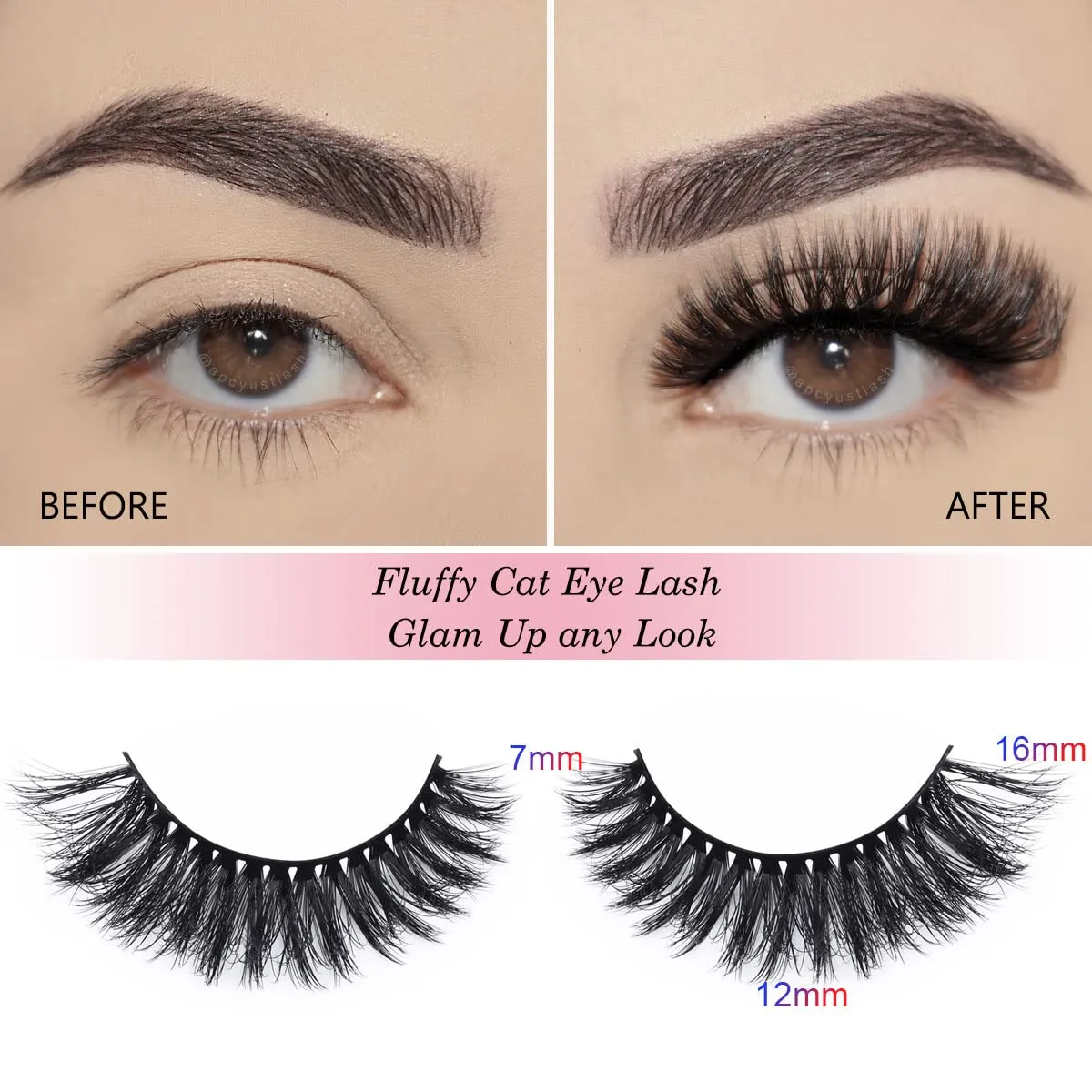 Lashes Bulk 50 Pairs Wholesale False Lash Pack Individual 15mm 18mm Full Eyelashes Fluffy Faux Mink Strip Eyelash with Glitter Cases