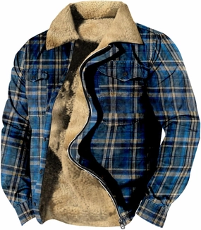 LCMTWX Winter Coat Men Plaid Plaid Pocket Hooded Padded Loose Shirt Top Jacket Coats Lightweight Shirt Jackets Long Sleeve