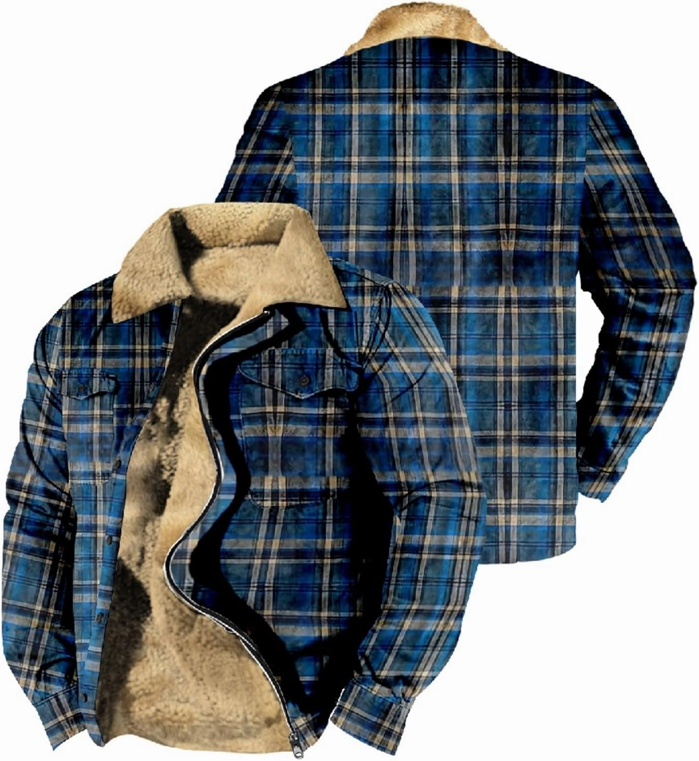 LCMTWX Winter Coat Men Plaid Plaid Pocket Hooded Padded Loose Shirt Top Jacket Coats Lightweight Shirt Jackets Long Sleeve