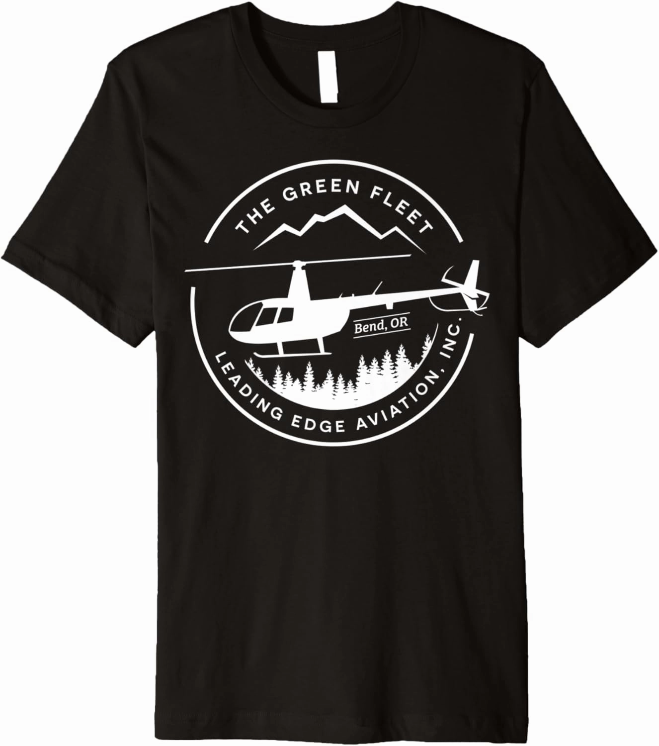 Leading Edge Aviation Helicopter T-Shirt Whit Logo Premium T-Shirt