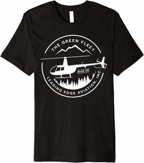 Leading Edge Aviation Helicopter T-Shirt Whit Logo Premium T-Shirt
