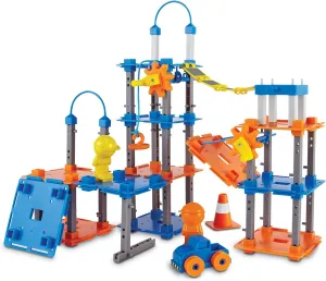 Learning Resources City Engineering and Design Building Set, Ages 5 ,100 Pieces, Engineer STEM Toy, Construction Toys, Simple Machines Kids