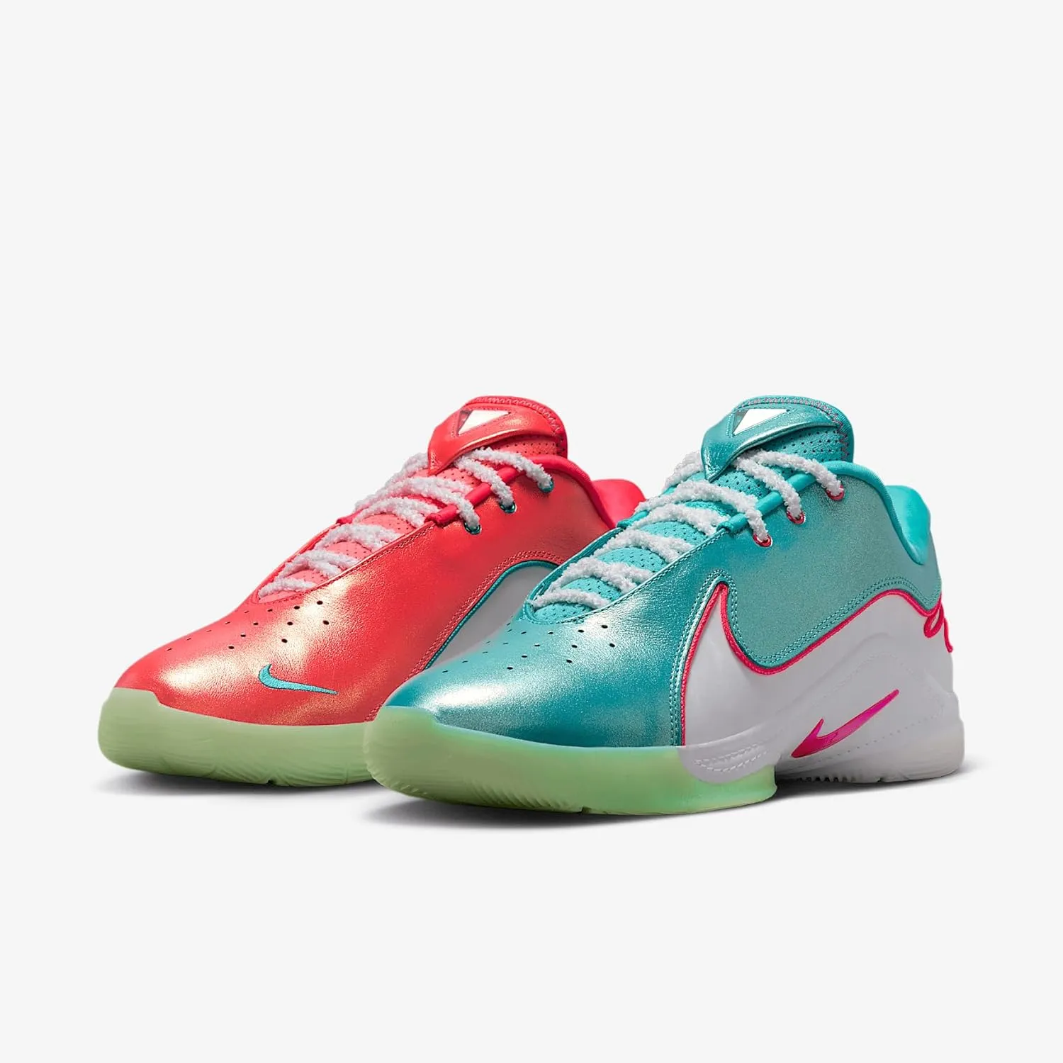 Lebron XXII Limelight Basketball Shoes (HV5148-600, Solar Red/White/Vapor Green/Dusty Cactus)