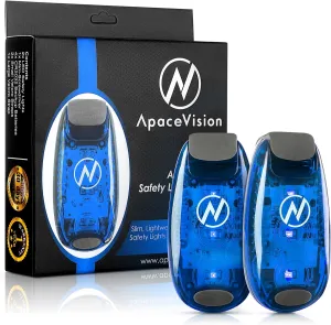 LED Safety Light (2 Pack) - Clip On Strobe/Running Lights for Runners, Dog, Bike, Walking, Boat, Kayak, Stroller and More - High Visibility Accessories for Your Reflective Gear, Bicycle