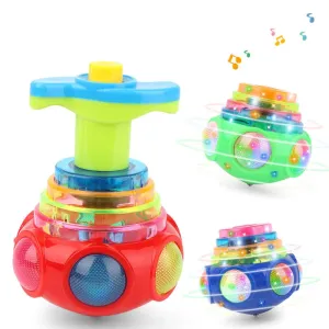 LED Spinning Top Toy – Flashing Lights & Music Fun