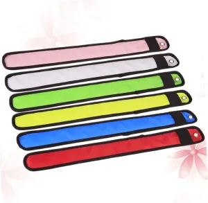 Led Wrist Strap Set 6pcs Armbands for Outdoor Running Reflective Lattice 3 Lighting Modes