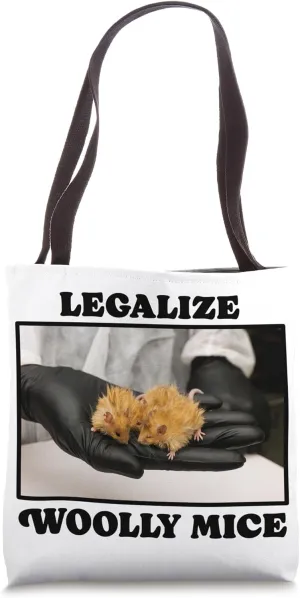 Legalize Woolly Mice Mammoth CRISPR Extinct Species Cute Pet Tote Bag