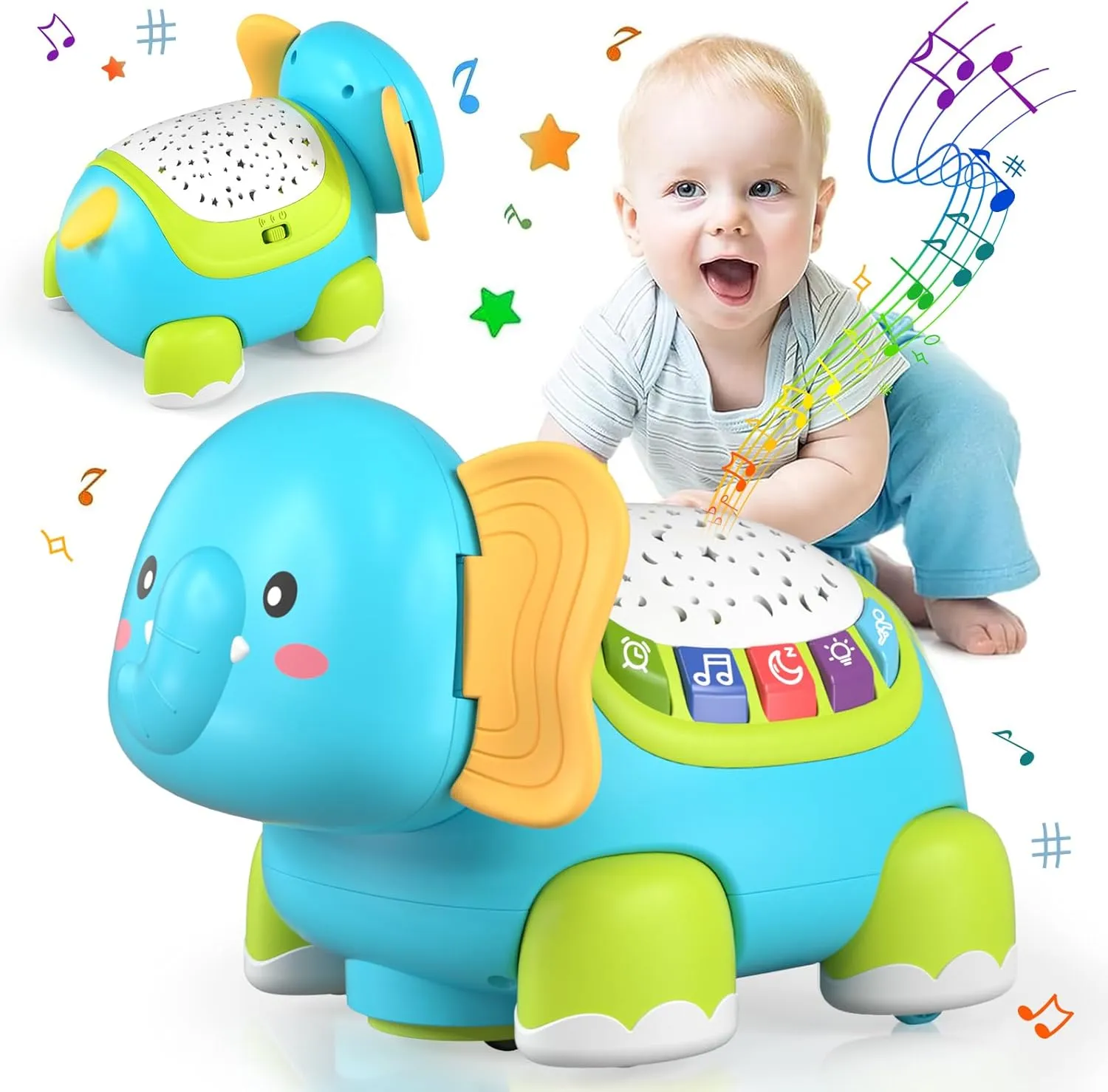 Lehoo Castle Baby Crawling Toys 6-12 Months, Musical Moving Toys for Boys & Girls, 0-6 Months Montessori Infant Toys, Gifts for Newborn First Birthday
