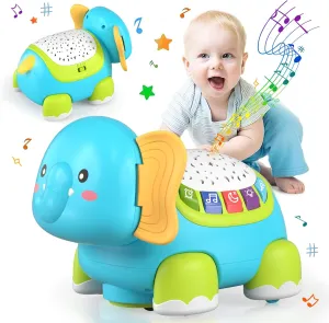 Lehoo Castle Baby Crawling Toys 6-12 Months, Musical Moving Toys for Boys & Girls, 0-6 Months Montessori Infant Toys, Gifts for Newborn First Birthday