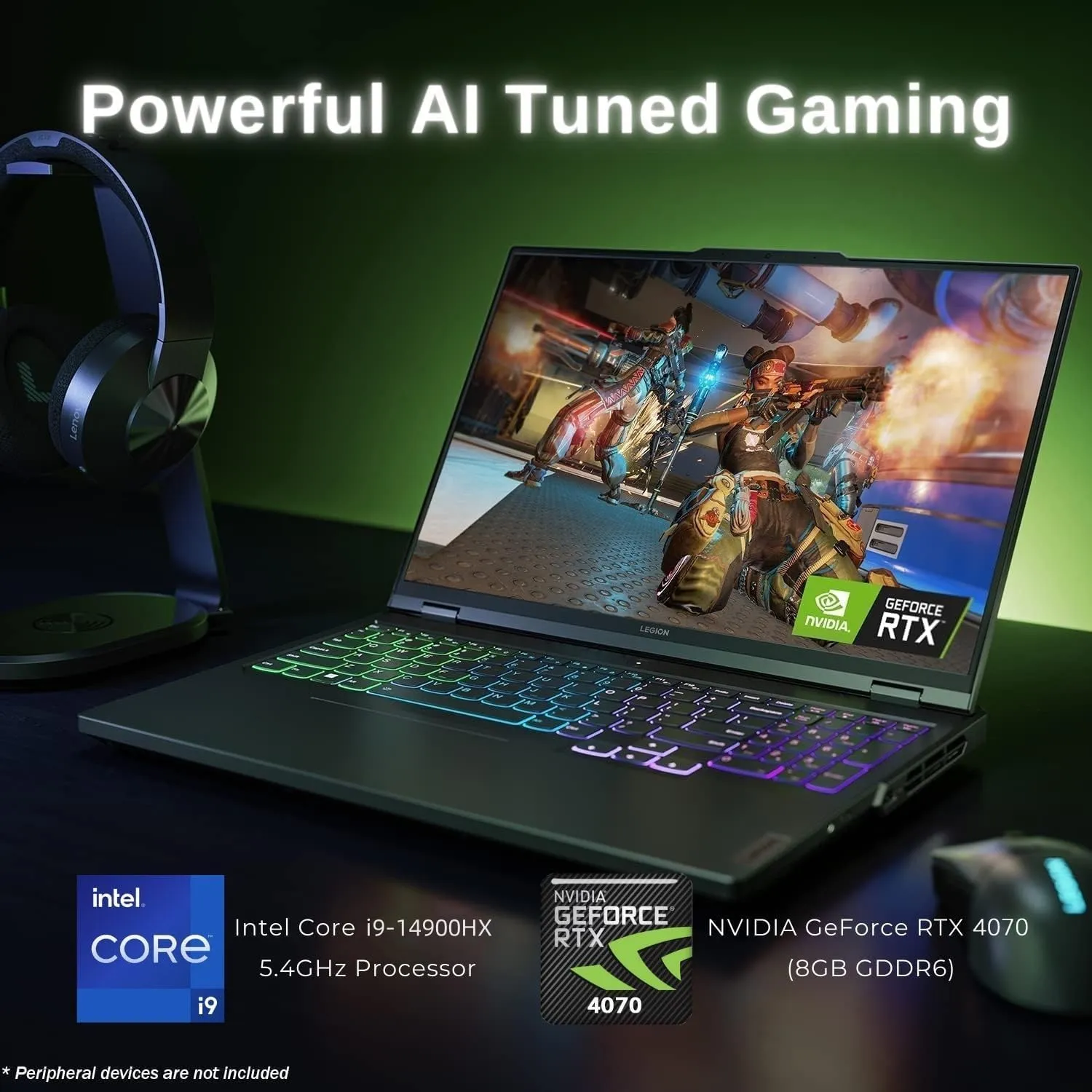 Lenovo Legion Pro 5i Gaming Laptop, 16" 2560x1600 WQXGA 240Hz, RTX 4070 8 GB GDDR6, Intel 14th Gen i9-14900HX, 64 GB DDR5 RAM, 2 TB SSD, WiFi 6E, Windows 11 Pro, Office Pro Lifetime License