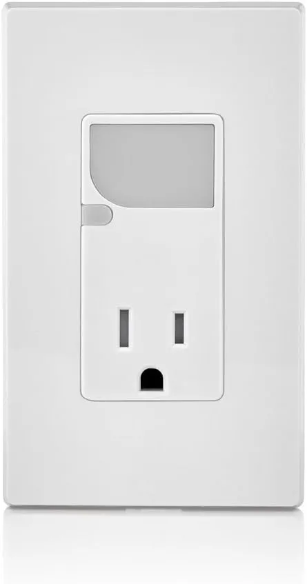Leviton T6525-W 15-Amp 125V AC Combination Decora Tamper Resistant Receptacle with LED Guide Light, White