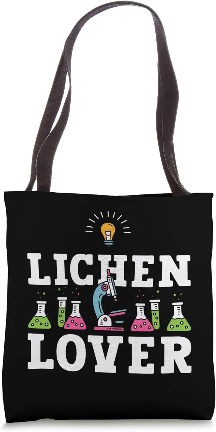 Lichen Lover Microscope Lichenologist Biology Researcher Tote Bag