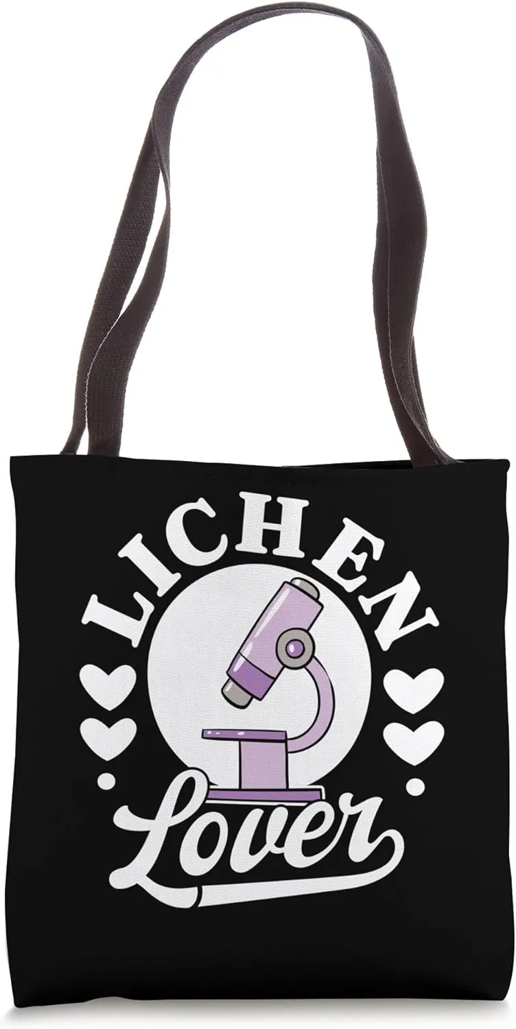 Lichen Lover Microscope Lichenologist Biology Researcher Tote Bag