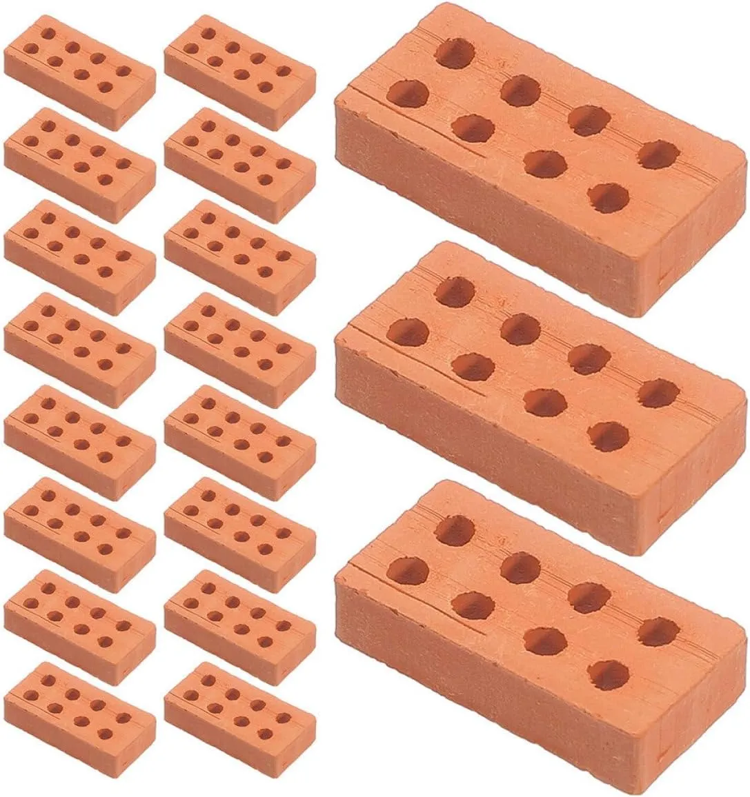 LIFKOME 200Pcs Blocks for Crafts Realistic Miniature Building Model Material Bricks for DIY Garden Scenes Creative Projects for Miniature Roofs