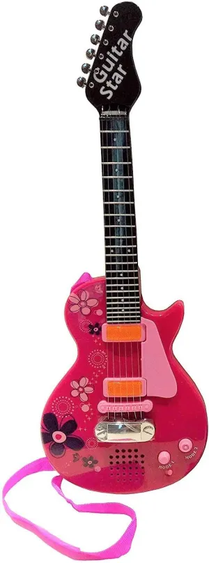 Lightahead HK-9080A(Pink) Sound Music and Light Fun Junior Guitar for Kids & Beginners Great Gift Pink (Gui5862B)