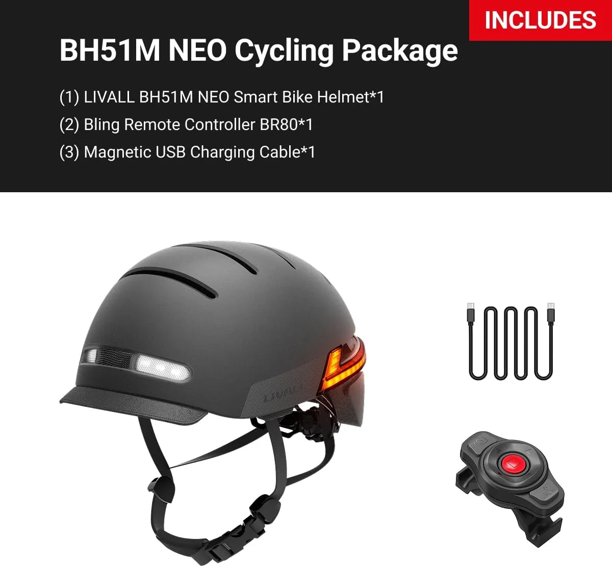LIVALL BH51M Neo Smart Bluetooth Bike Helmet with Speakers & Built-in Microphone