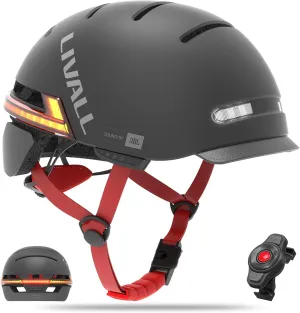 LIVALL BH51M NSO Smart Bluetooth Bike Helmet with Speakers & Built-in Microphone, CE CPSC Certified, Bike Helmet with Smart Turn Signals, Fall Detection, Bike Helmet with Visor for Adults Men Women