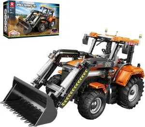 Loading Tractor Building Blocks for Adults with Remote Control - Architectural Model Kit for Teens, STEM Engineering Building Toys for Ages 14 and up (22024)
