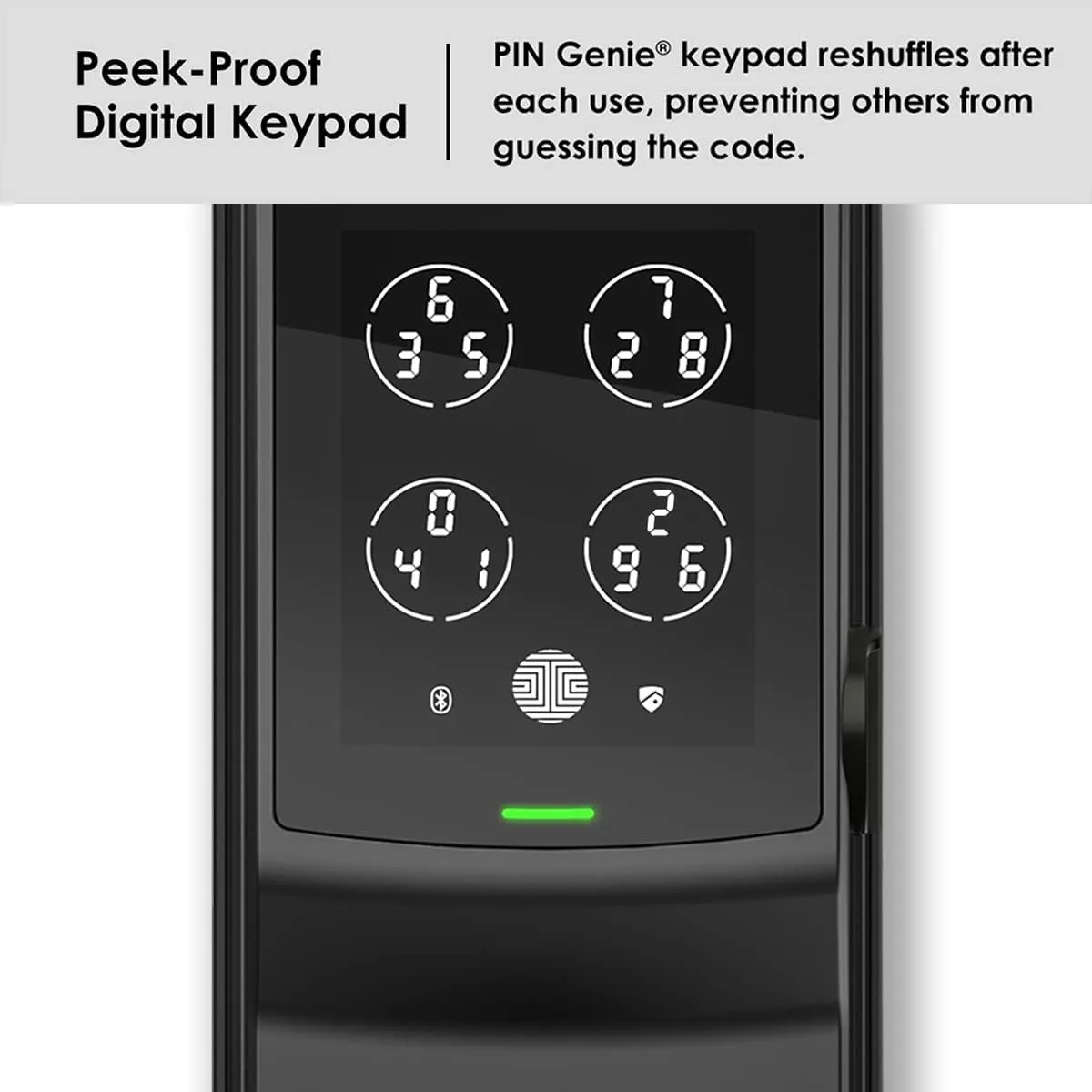 Lockly Secure Pro Deadbolt, Wi-Fi Smart Lock, Keyless Entry Door Lock, Smart Locks for Any Doors, PIN Genie® Keypad, 3D Biometric Fingerprint Sensor, Auto Lock, Rekeying Capability - Matte Black