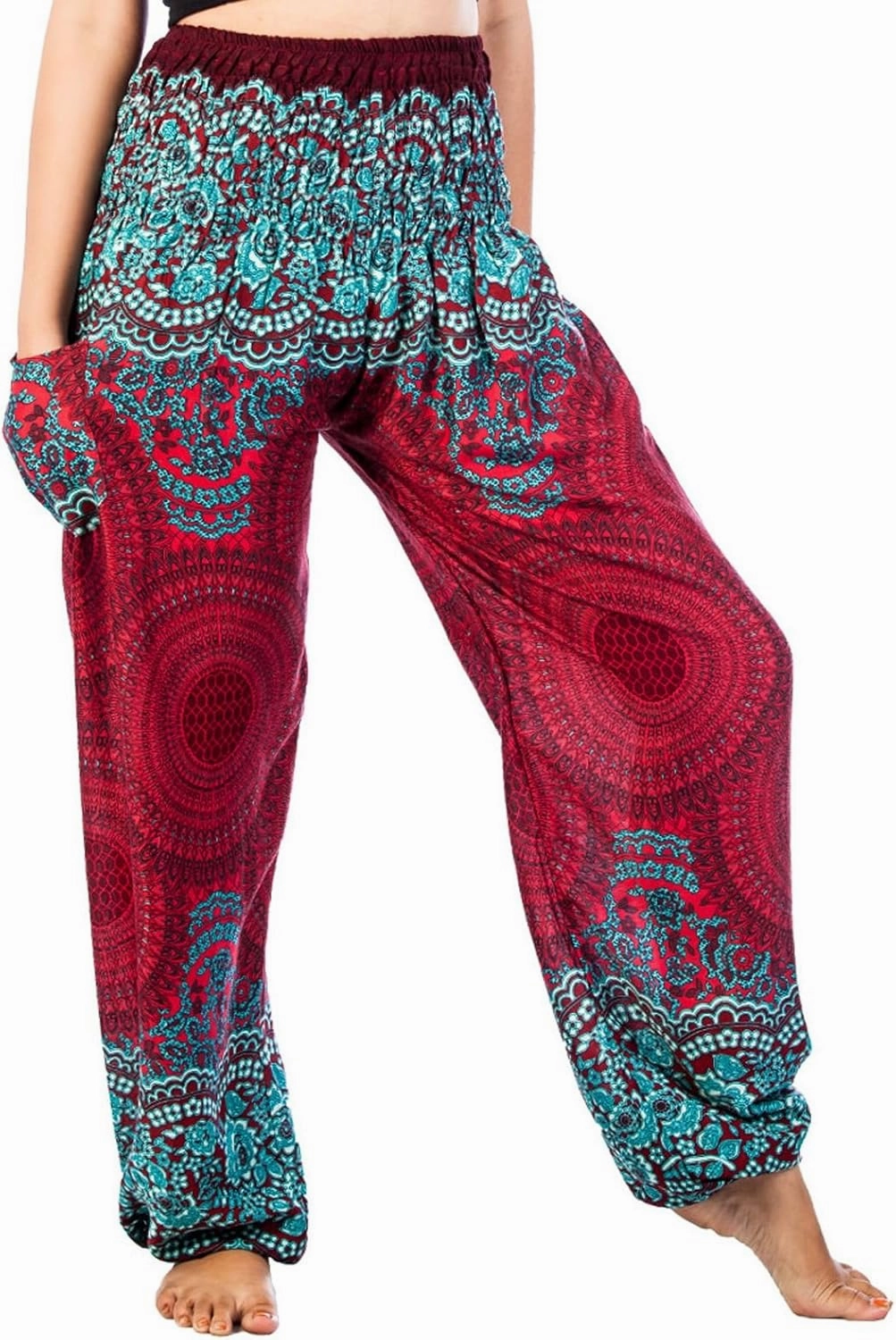 LOFBAZ Harem Boho Pants for Women Yoga S-4XL Plus Hippie Clothing PJ
