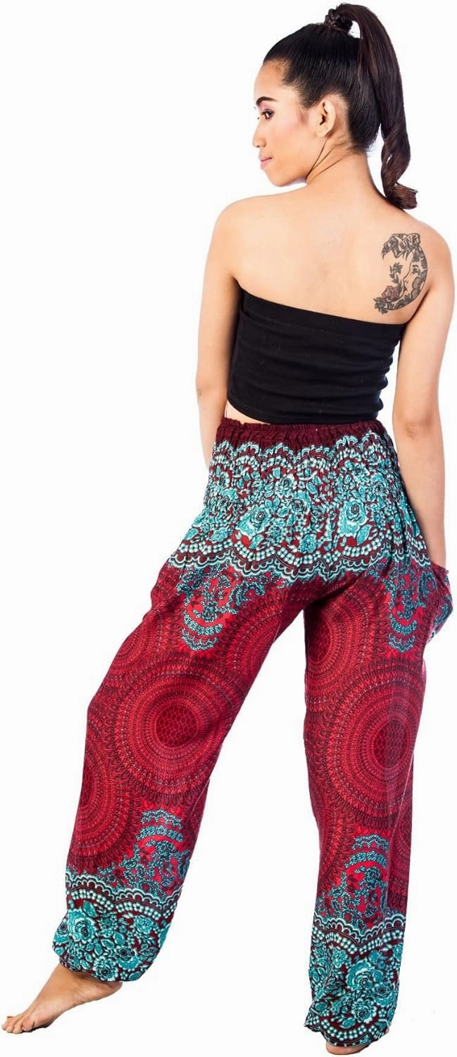 LOFBAZ Harem Boho Pants for Women Yoga S-4XL Plus Hippie Clothing PJ