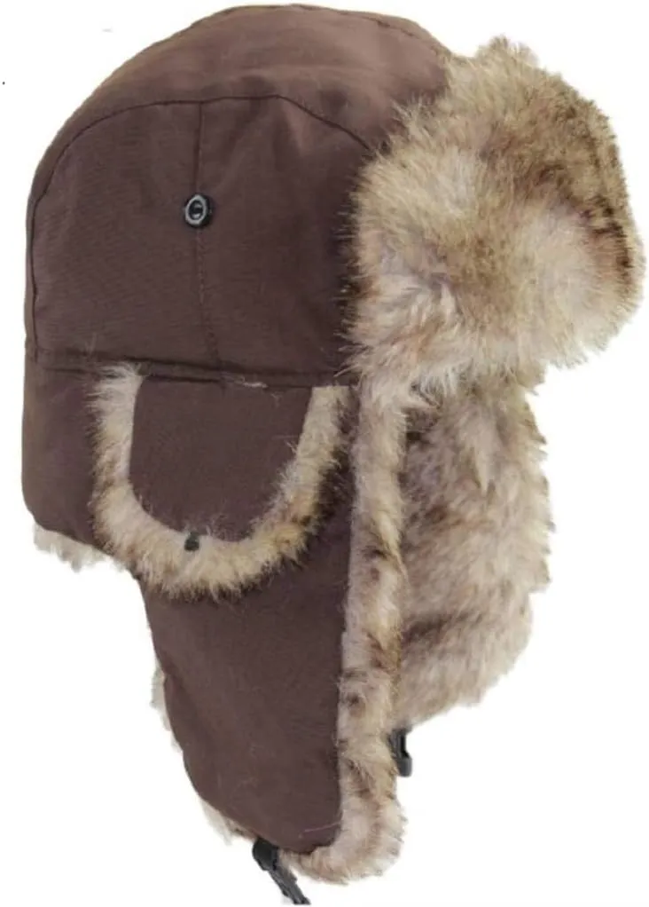 Lukitty Trapper Warm Russian Trooper Hat Winter Skiing Cap Women Men Windproof